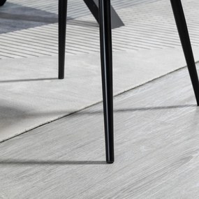 HOMCOM Scaune de Sufragerie Scaune pentru Vizitatori Design scandinav - Set de 2 scaune - Picioare metalice subțiate negre | Aosom Romania