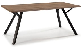 Masă de dining cu blat cu aspect de lemn de nuc 90x160 cm Paola – Marckeric