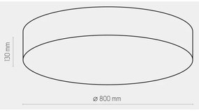 Plafonieră RONDO 6xE27/15W/230V d. 80 cm neagră