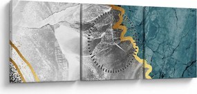 Tablou - Marmură (cu ceas) (90x30 cm)