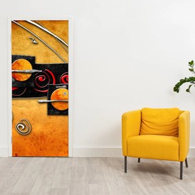 Fototapet pentru ușă - Planete abstract (95x205cm)