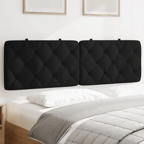 374735 vidaXL Pernă tăblie de pat, negru, 160 cm, catifea