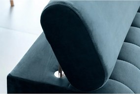 Canapea albastră extensibilă cu tapițerie din catifea 261 cm Laurence – ELTAP