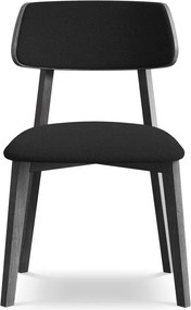 Scaun de dining negru din lemn masiv Niu – Makamii