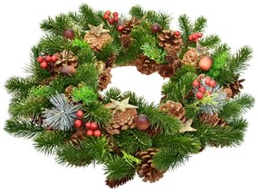 Coroană de Crăciun decorată din brad Winter Dream, 40 cm