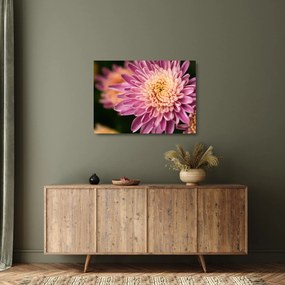 Tablou pe sticlă detailat cu flori (70x50 cm)