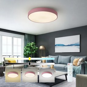 Brilagi - Plafonieră LED dimabilă POOL LED/60W/230V 3000-6000K 50 cm roz+telecomandă