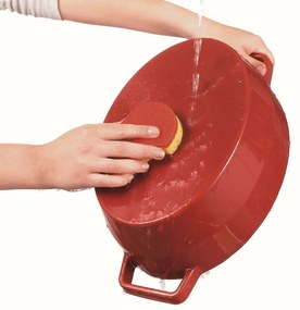 Caserolă din fontă Pyrex cu capac 4 l, 29 x 21 cm,roșu, 4 l