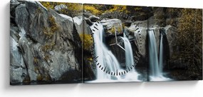 Tablou - Cascade, Lushan, China (cu ceas) (90x30 cm)