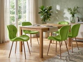Scaun de masa MANGO VELVET, verde deschis