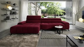 Coltar PALLADIO MINI, sezlong stanga, stofa catifelata visiniu - Rivie
