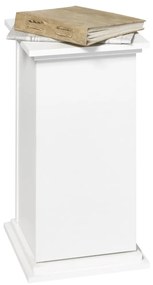 FMD Masă decorativă cu ușă, alb, 57,4 cm