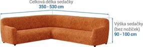 Gaico Huse cu două elastice GRAFITI NOU cărămizie colțar (l. 350 - 530 cm)