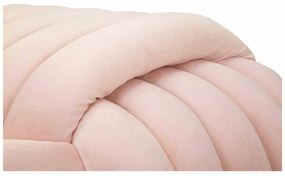 Bancă roz-deschis cu tapițerie din catifea Softy – Mauro Ferretti