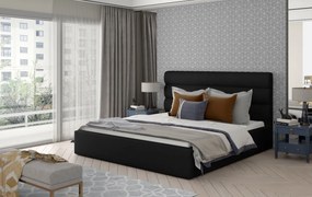 Pat Caramel 180x200 cm Sawana 14 cu somiera de lemn