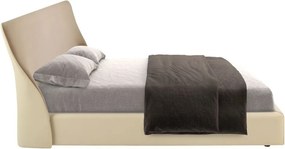 Pat dublu tapitat design LUX Brown-Cream 180x200cm