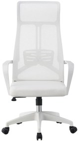 RESIGILAT- Scaun ergonomic, spatar mesh, inaltime reglabila, spatar inalt, Alb