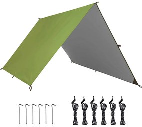 Prelata impermeabila de 3x3 metri pentru camping, cu geanta cadou