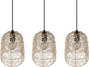 Reality - Lustră suspendată pe cablu LOVIS, 3xE27/40W/230V, negru