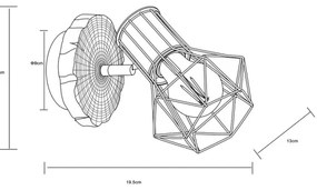 Globo 54017W-1 - Aplica de perete PRISKA 1xE27/60W/230V
