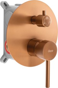 Set de duș incastrat Rea Lungo Copper Brush Auriu cu BOX