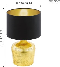 Eglo 95386 - Lampa de masa MANALBA 1xE27/60W/230V