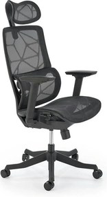 Scaun birou OSVALDO, negru, plasa, 68x74x122/128 cm