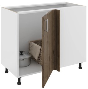 Corp Baza Colt Karo, Stejar Bronz/Alb, 98 x 50 x 80 cm