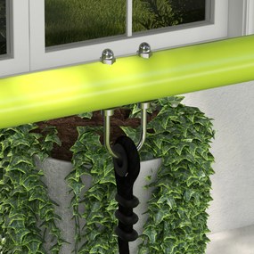 Outsunny Leagăn 2 cadru portic cu 1 leagăn și față în față 255 x 160 x 180 cm greutate maximă 135 kg verde gri | Aosom Romania