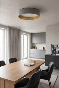 Brilagi-LED Lampă dimabilă VELVET SM. VARI 24W/230V 3000-6500K Ø 45 cm gri/auriu + telecomandă
