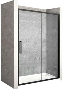 Rea Rapid Slide uși de duș 110 cm culisantă negru semi lucios/sticlă transparentă REA-K6401
