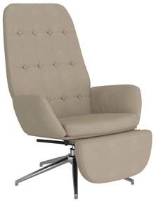 3097700 vidaXL Scaun de relaxare cu suport picioare, gri deschis, microfibră