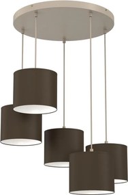 Candelabru ARDEN pe cablu 5xE27/15W/230V bej/maro
