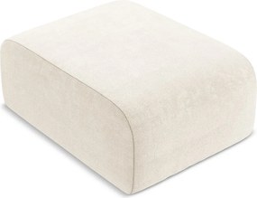 Taburet bej cu tapițerie din chenille Lani – Makamii