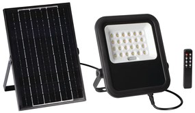 Proiector LED cu panou solar și senzor Kanlux 36606 10W/10000 mAh 3,2V IP65 + telecomandă