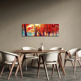 Tablou - Peisaj de toamnă (cu ceas) (90x30 cm)