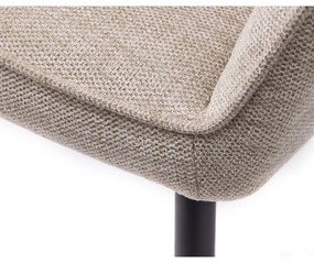 Scaun de sufragerie bej cu cotiere tapițat Nolan – Unique Furniture
