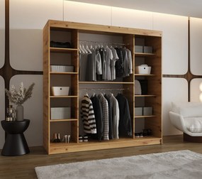 Dulap de haine 200 cm Ulta (Stejar artisan). 1126328