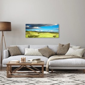 Tablou - Peisaj verde cu dealuri (120x50 cm)