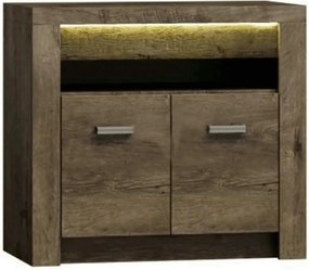 Comoda INFINITY I-10, frasin inchis, PAL melaminat, 96x42x73 cm