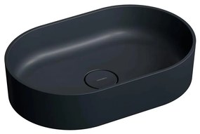 OMNIRES OVOUNBLV - Lavoar pe blat OVO 55x36 cm dolomit/negru mat lava