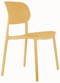 Scaun de dining galben din plastic Cheer – Leitmotiv