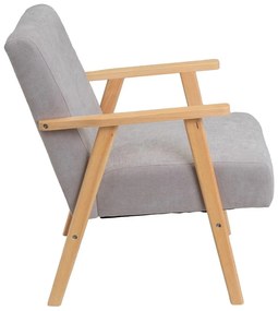 Fotoliu gri cu tapițerie din chenille Vintage – Casa Selección