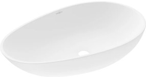 Mexen Nora chiuvetă deasupra blatului din conglomerat 60 x 36 cm, albă - 23056001
