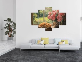 Tablou - Pisică la fereastră (150x105 cm)