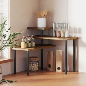 HOMCOM Raft de bucătărie, Drehbar Mikrowellenregal cu 3 nivele, Stand de metal industrial, 40 x 18 x 36,5 cm | Aosom Romania