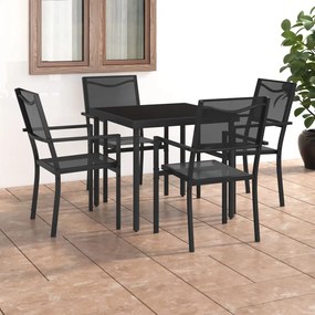 3073523 vidaXL Set mobilier de exterior, 5 piese, oțel