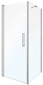 Cabină de duș pătrată Monica MONICA90 cu ușă batantă, 90x90x190 cm