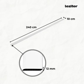 Bordură de podea din vinil SPC Alb-zăpadă 2400x100x12 mm