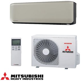 Aparat de aer conditionat inverter Mitsubishi Heavy Industries SRK25ZS-WFT + SRC25ZS-W, 9000 BTU, 20 m², A+++/A++, R-32, Bej